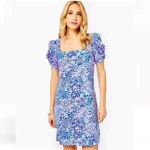 Lilly Pulitzer Blue and Purple Floral Dress